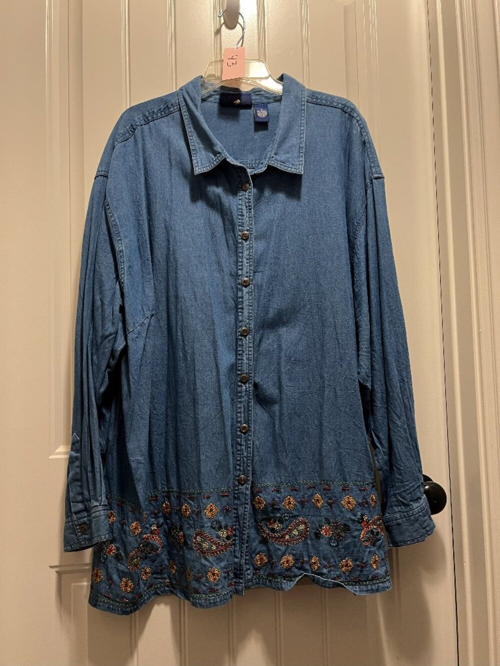 CST Blues Long Sleeve Denim Shirt Size 4X